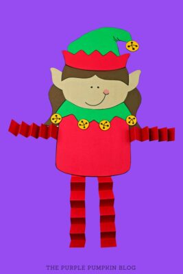 Accordion fold elf girl craft