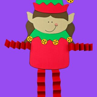 Accordion fold elf girl craft