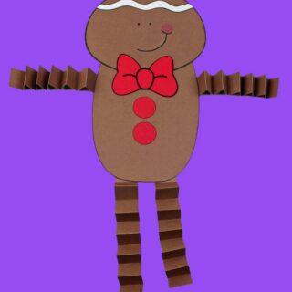 Accordion Gingerbread Boy Paper Craft