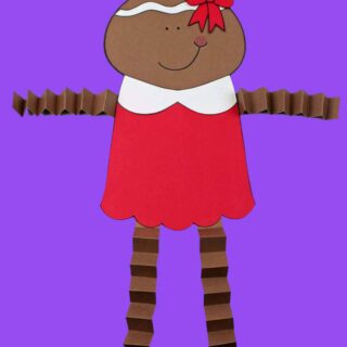 Accordion Gingerbread Girl Craft