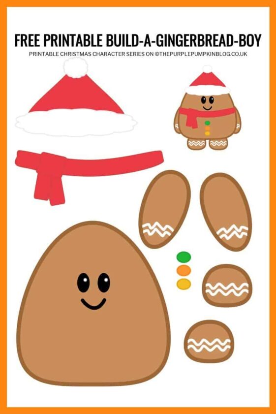 Build A Gingerbread Boy Printable | Free Gingerbread Boy Template