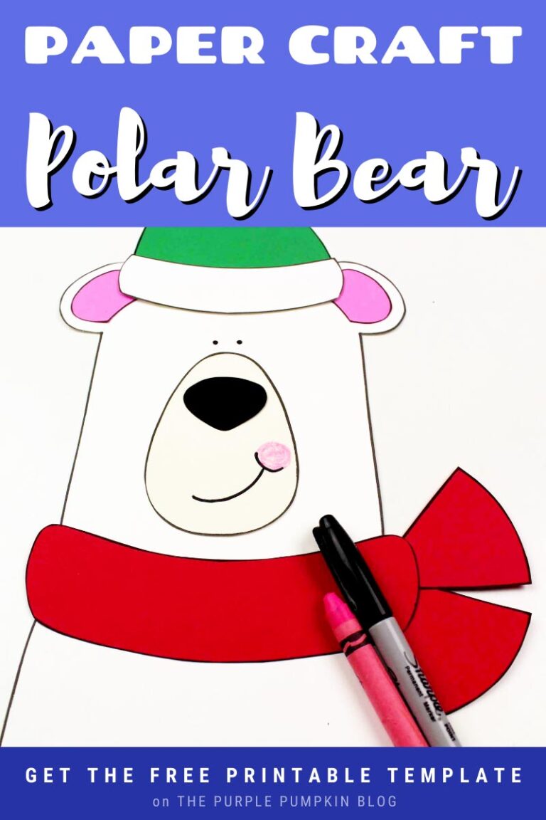 Free Printable Polar Bear Paper Craft | Cute Winter Craft For All Ages