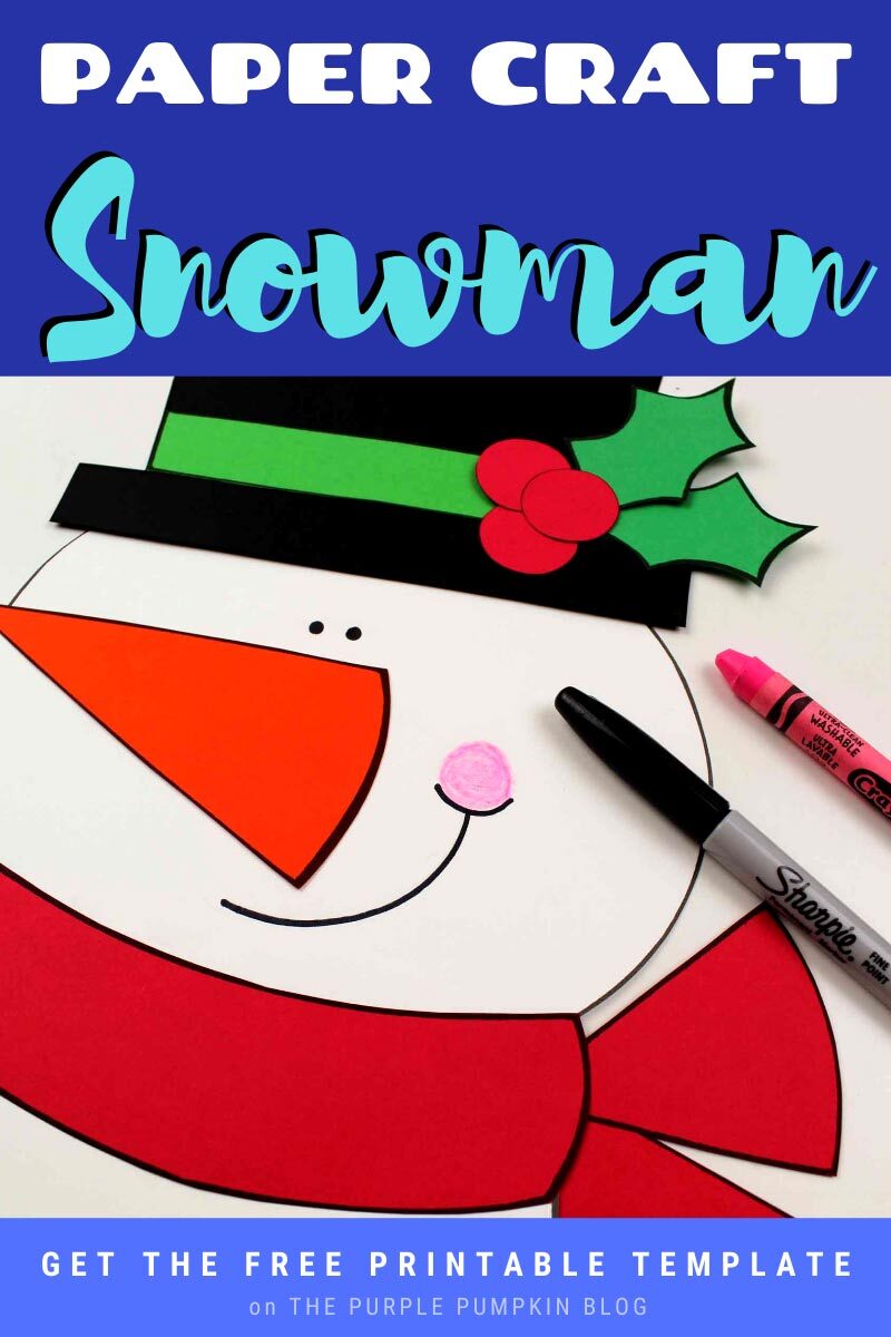Paper Craft Snowman - Free Printable Template