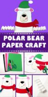 Free Printable Polar Bear Paper Craft | Cute Winter Craft For All Ages
