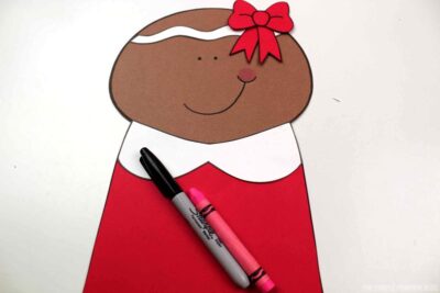 Drawing on Gingerbread Girl's Face