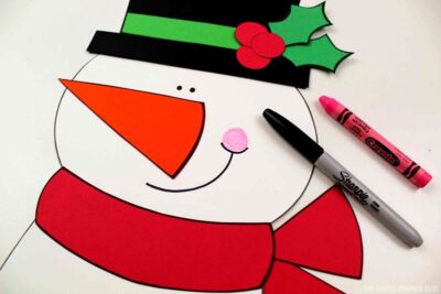 Adding features to snowman's face