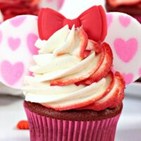 A Minnie Mouse Cupcake