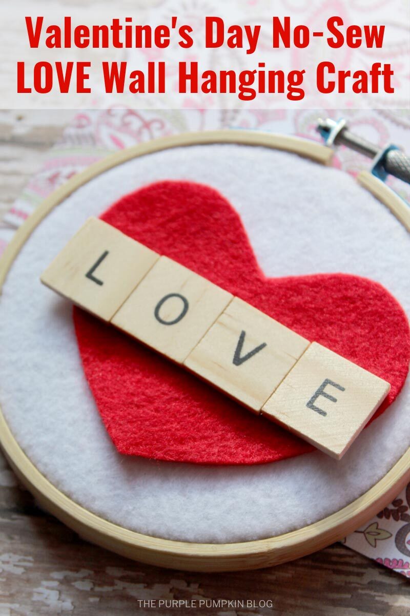 Valentine's Day No-Sew LOVE Wall Hanging Craft