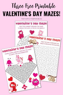Free Printable Valentine's Day Mazes | Fun Activities for Valentine's Day!