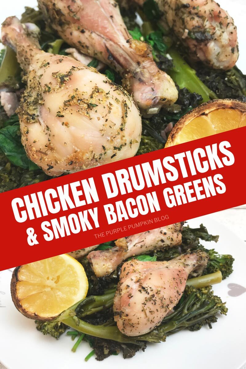 Chicken Drumsticks & Smoky-Bacon Greens