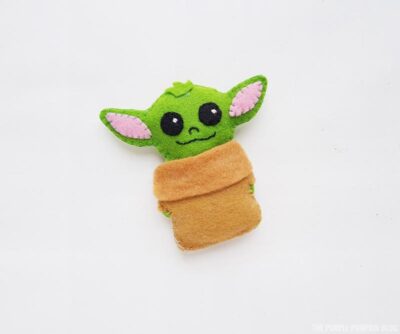 Completed Baby Yoda Felt Plush