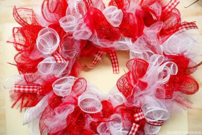 Completed Deco Mesh Wreath