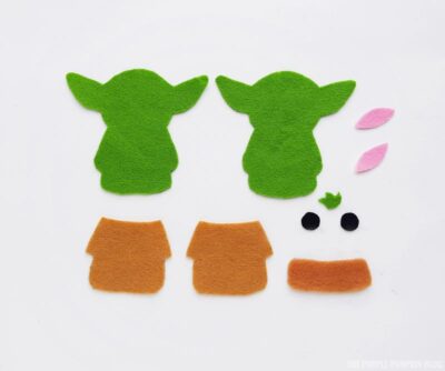 Cut Felt Baby Yoda Pieces