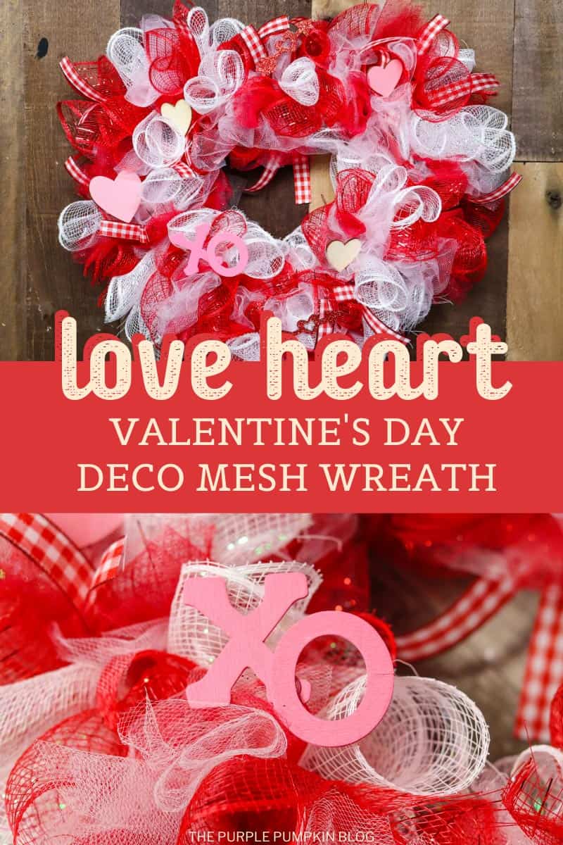 How To Make a Heart-Shaped Deco Mesh Valentine Wreath