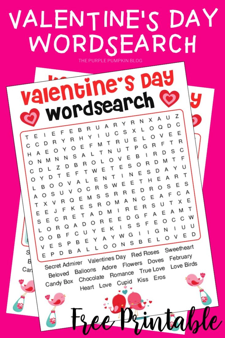 Free Printable Valentine's Day Word Search Valentine's Day Activities