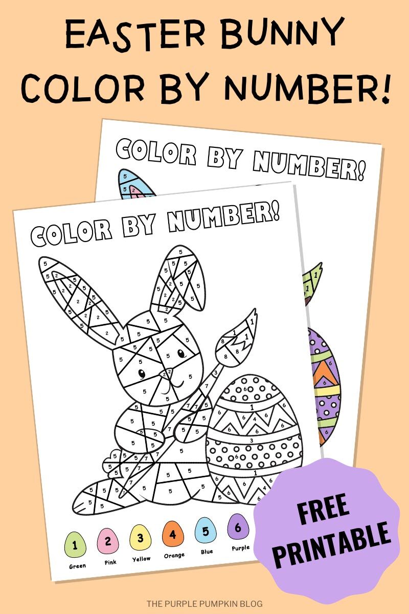 Easter Bunny Color By Numbers