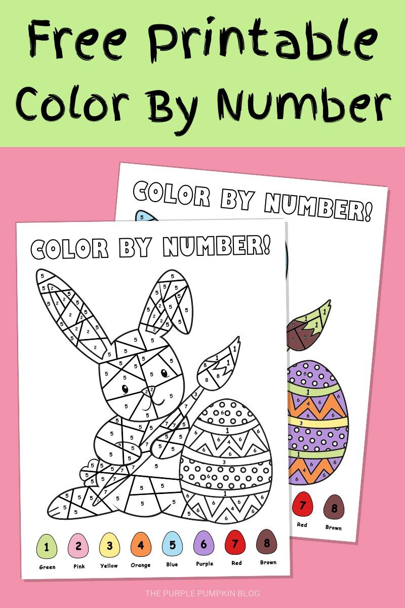 Free Printable Color By Number for Easter