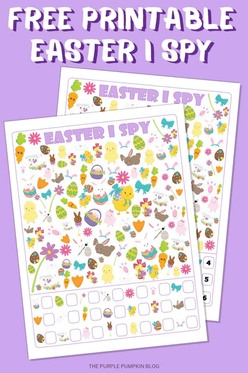 Easter I Spy Game Fun Free Printable Easter Activity