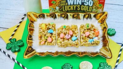 Lucky Charms Cereal Treat Squares