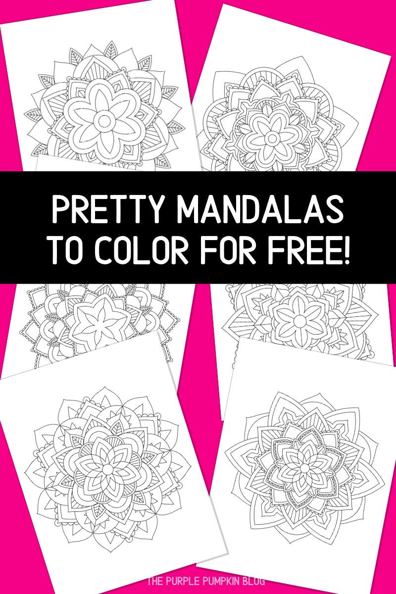 Pretty Mandalas to Color for Free