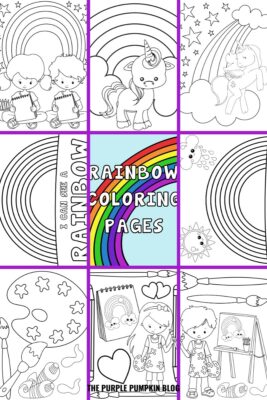 Free Printable Rainbow Coloring Pages
