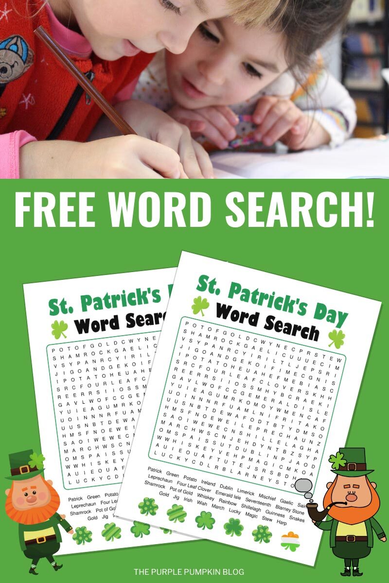 Free Word Search - St. Patrick's Day