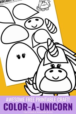 Free Printable Unicorn Template - Color &amp; Build A Unicorn!
