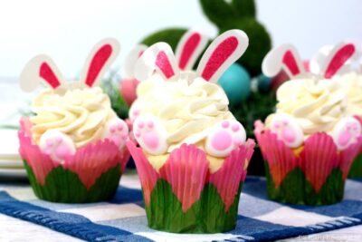 Completed Bunny Cupcakes for Easter