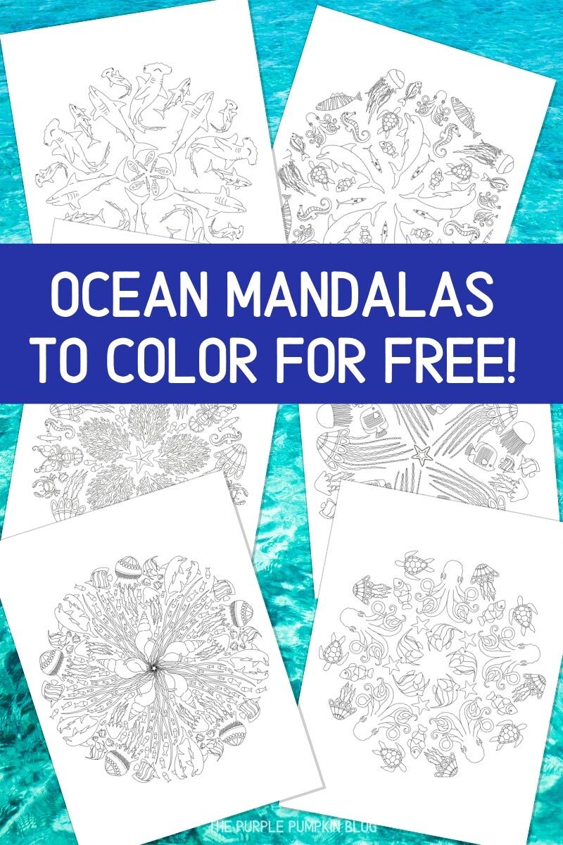 Ocean Mandalas To Color For Free