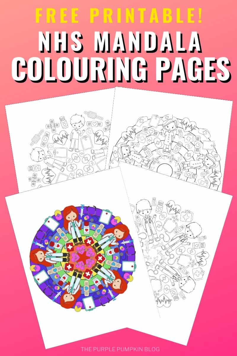 Free Printable NHS Mandala Colouring Pages