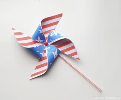 Pinwheel attached to straw