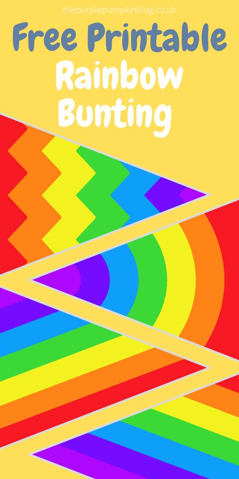 Free Printable Rainbow Bunting Flags/Pennants