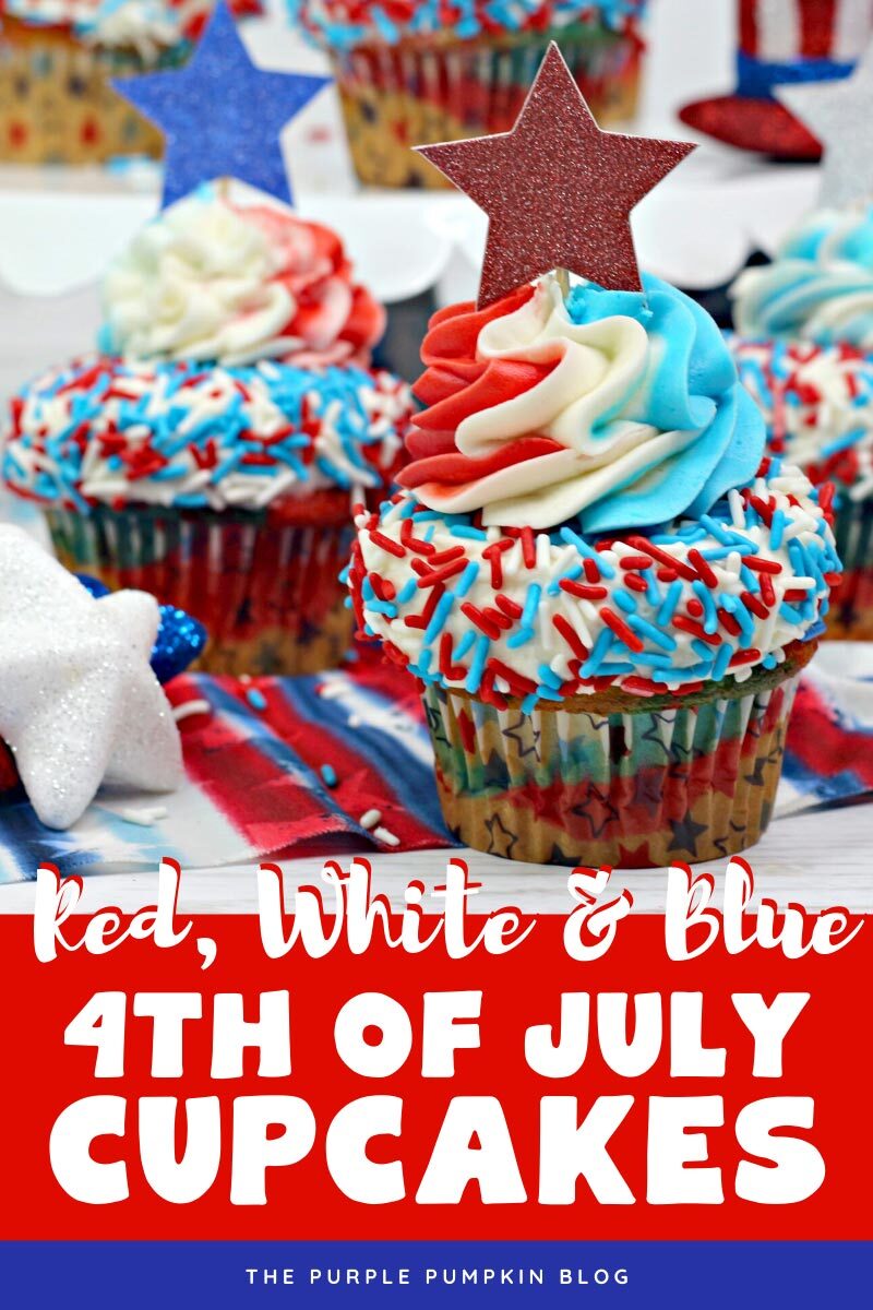 Red White & Blue 4th of July Cupcakes
