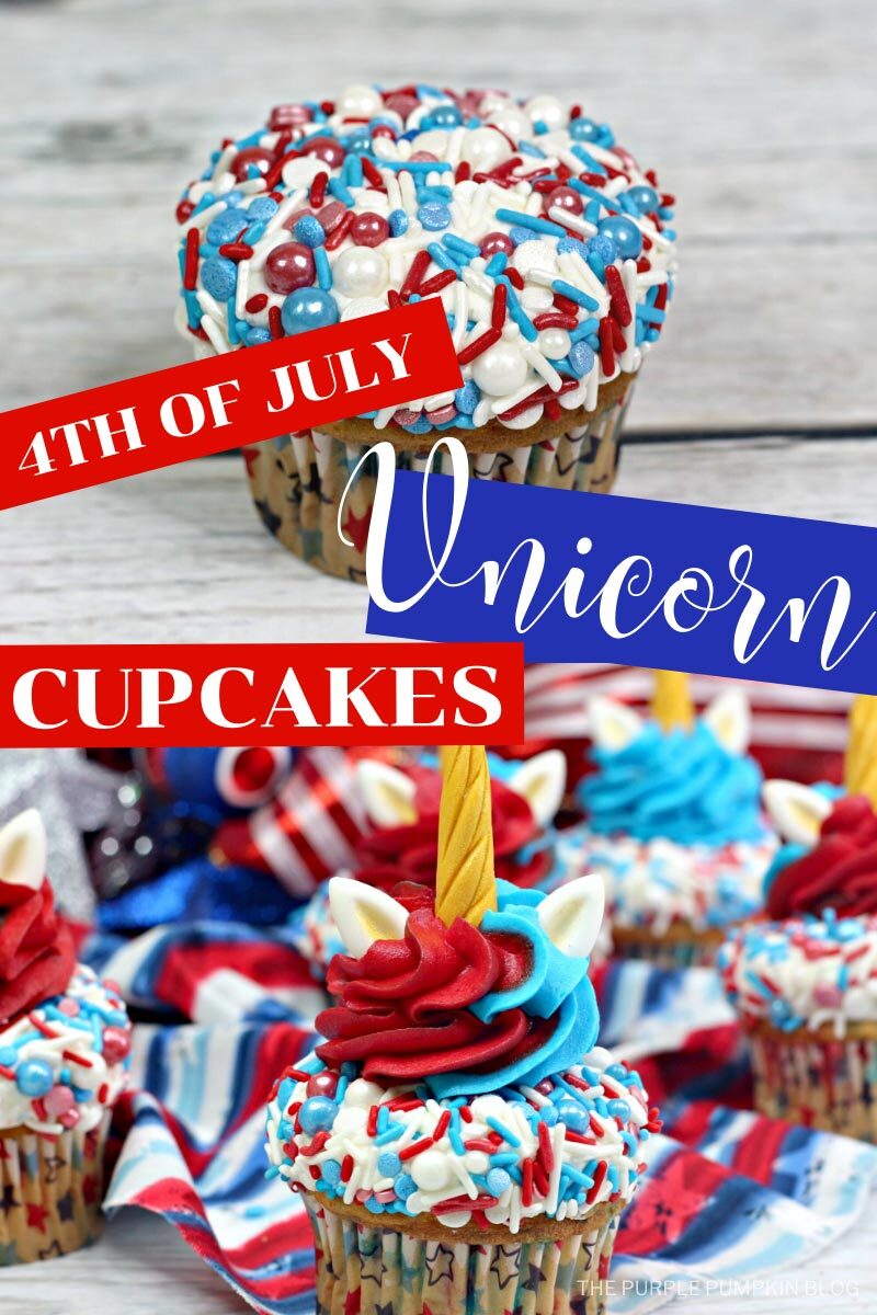 4th of July Unicorn Cupcakes