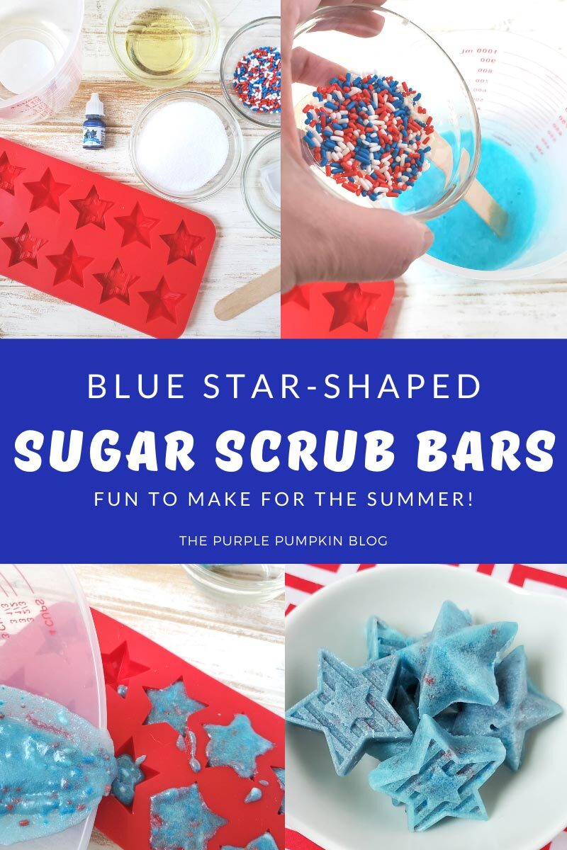 Blue Star-Shaped Sugar Scrub Bars