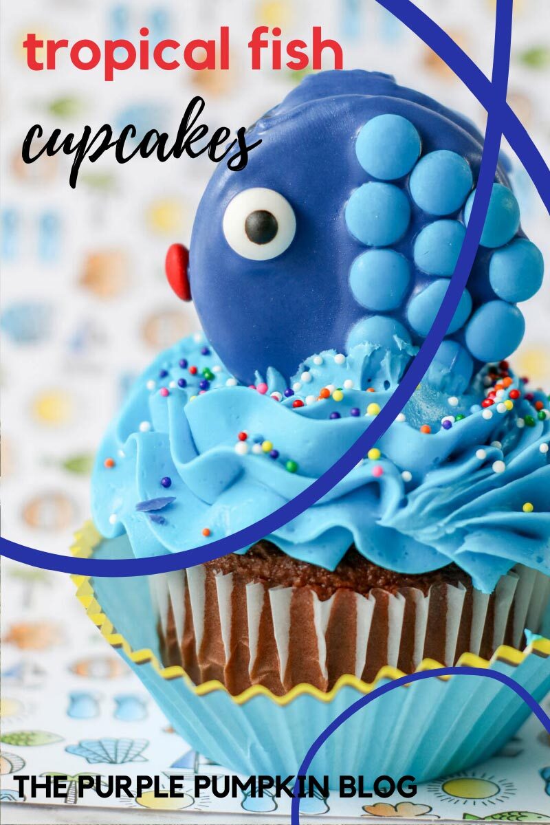 Blue Tropical Fish Cupcakes