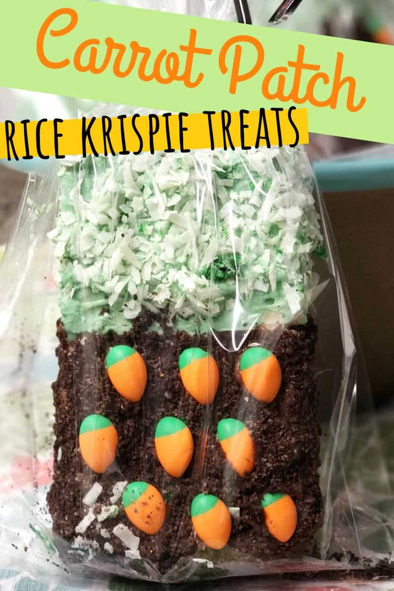 Carrot Patch Rice Krispie Treats for Spring