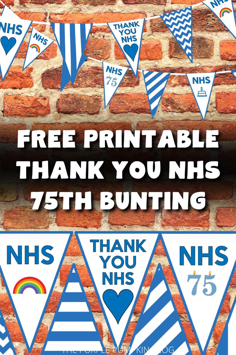 Free Printable Thank You NHS 75th Bunting