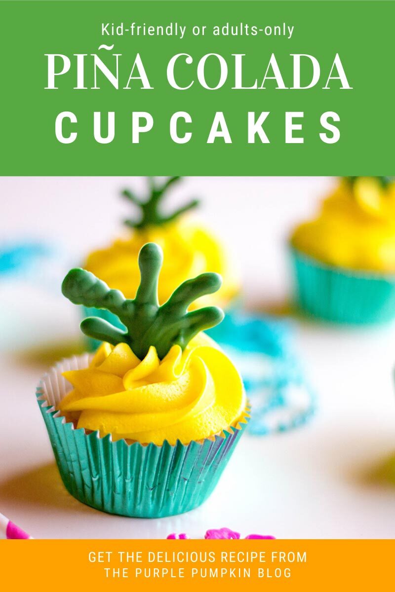 Kid-Friendly or Adults-Only Pina Colada Cupcakes