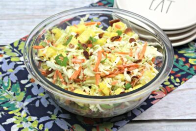 Finished pineapple coleslaw