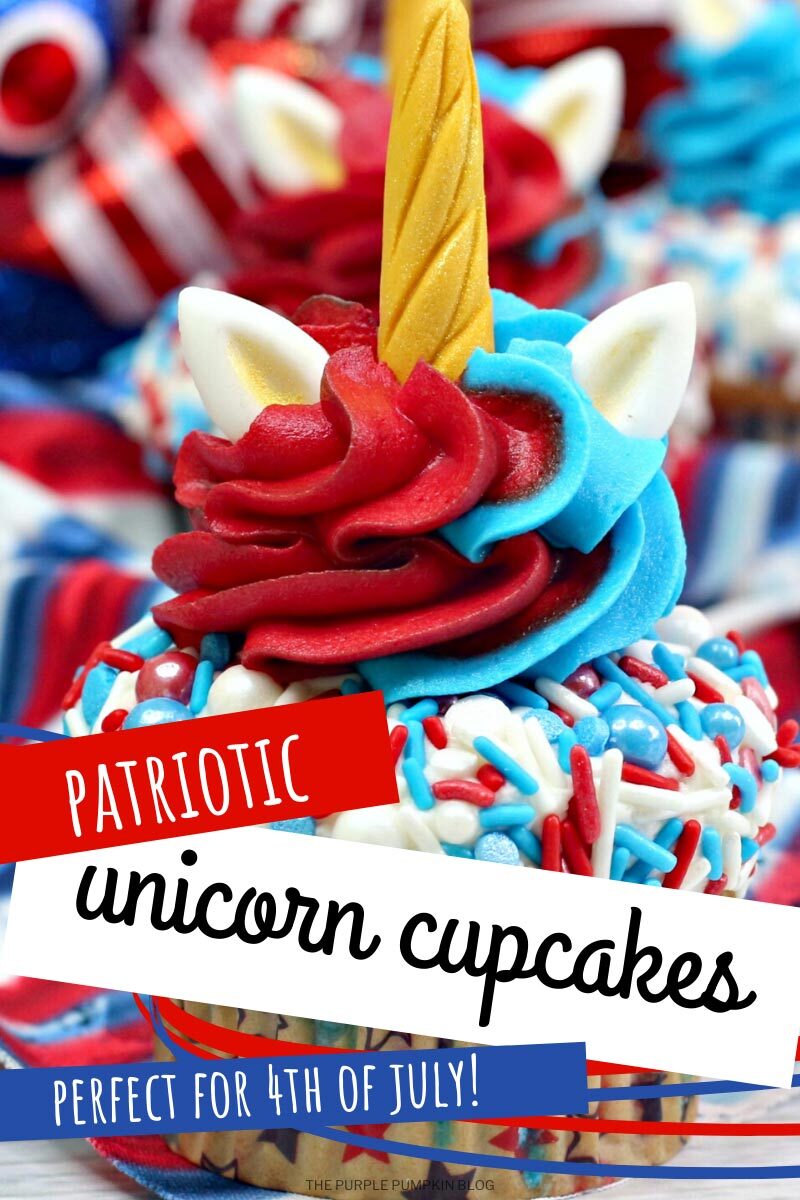 Patriotic Unicorn Cupcakes Perfect for 4th of July
