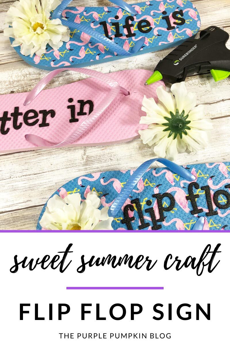 Sweet Summer Craft Flip Flop Sign