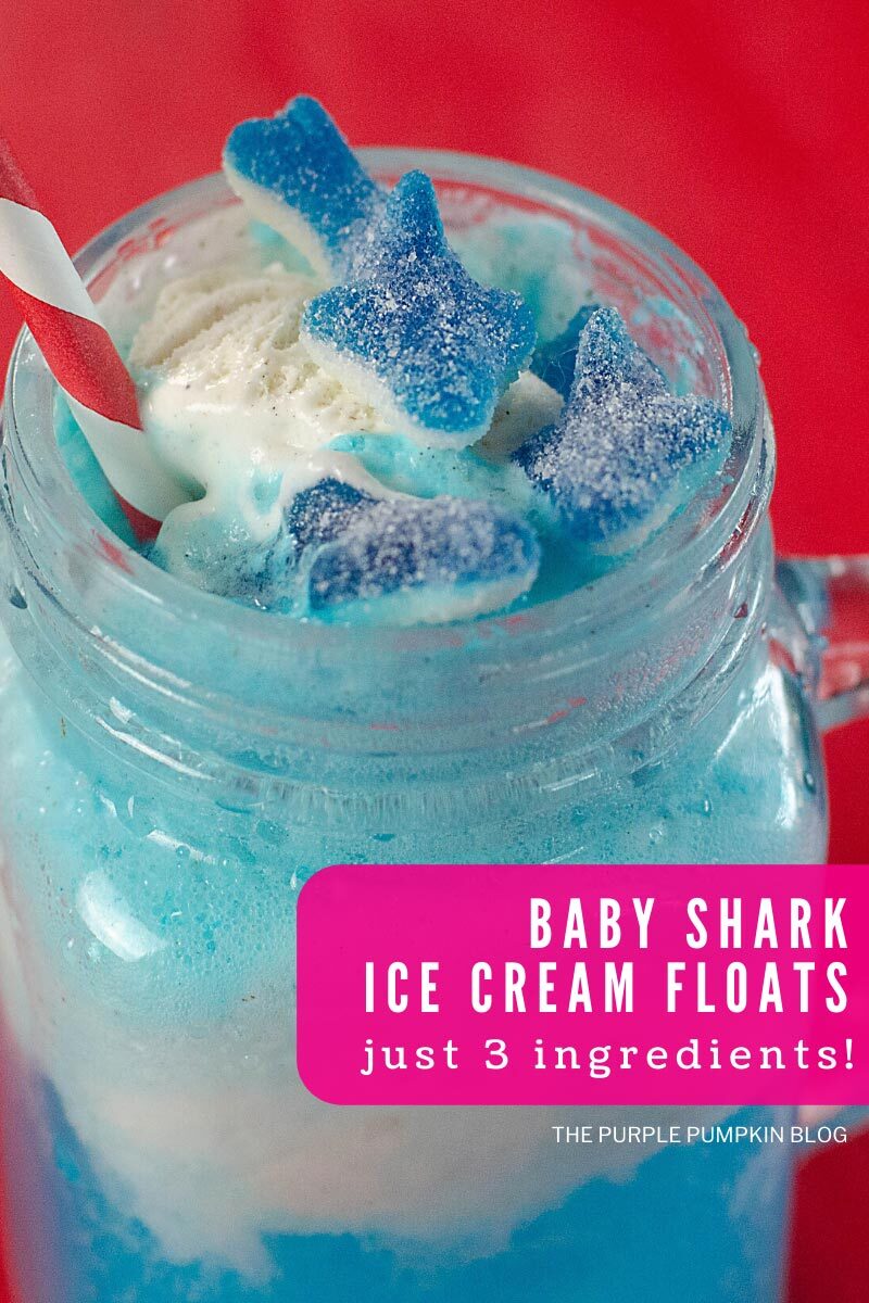 Baby Shark Ice Cream Floats - Just 3 Ingredients