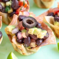 Black Bean Salsa Cups Appetizer