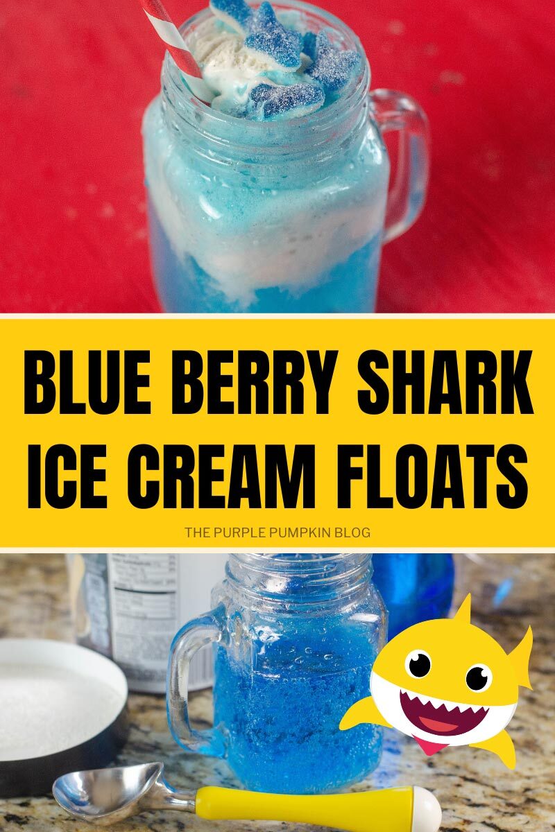 Blue Berry Shark Ice Cream Floats