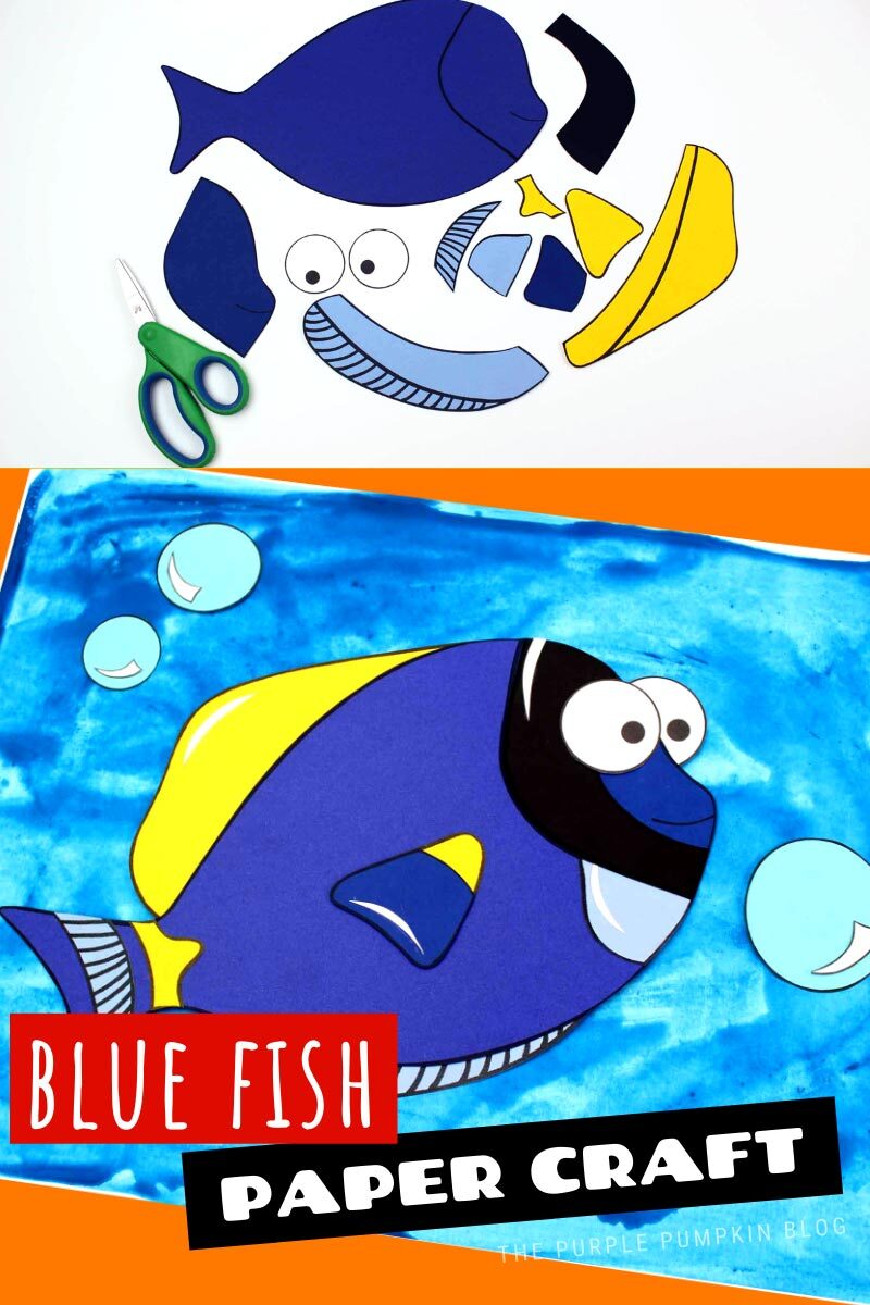 Blue Fish Paper Craft
