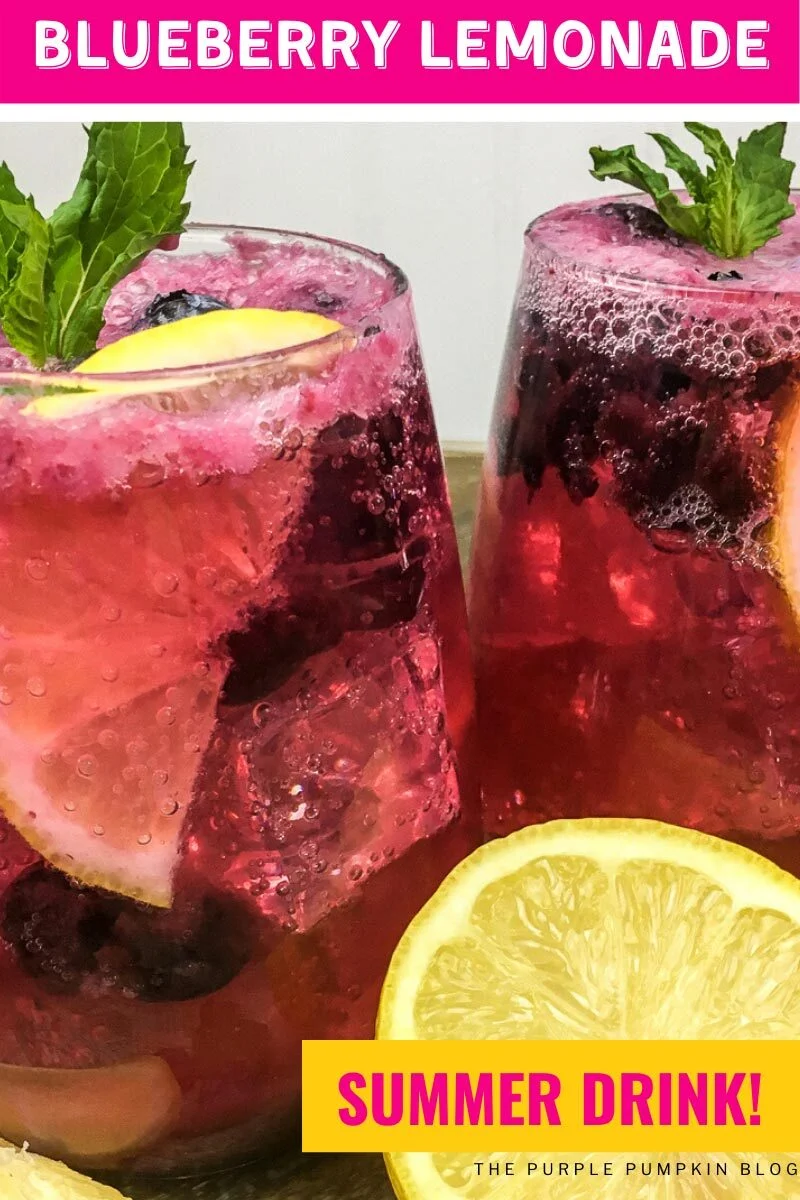 Fresh Sparkling Blueberry Lemonade - Summer Mocktail or Cocktail Mixer!