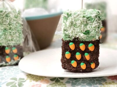 Carrot Patch Spring Rice Krispies Treat