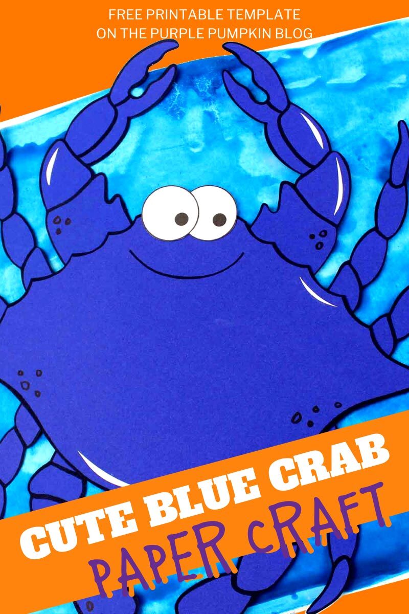 Cute Blue Crab Paper Craft