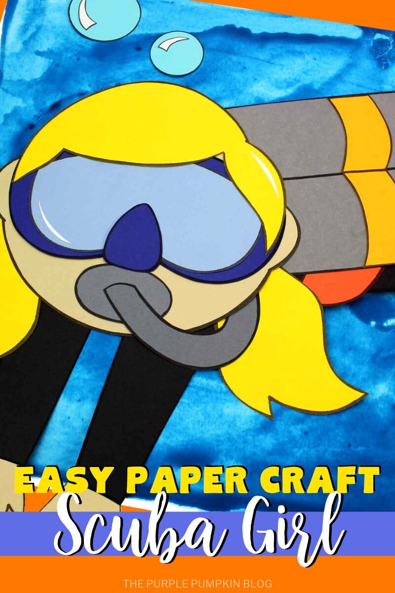 Easy Paper Craft Scuba Girl